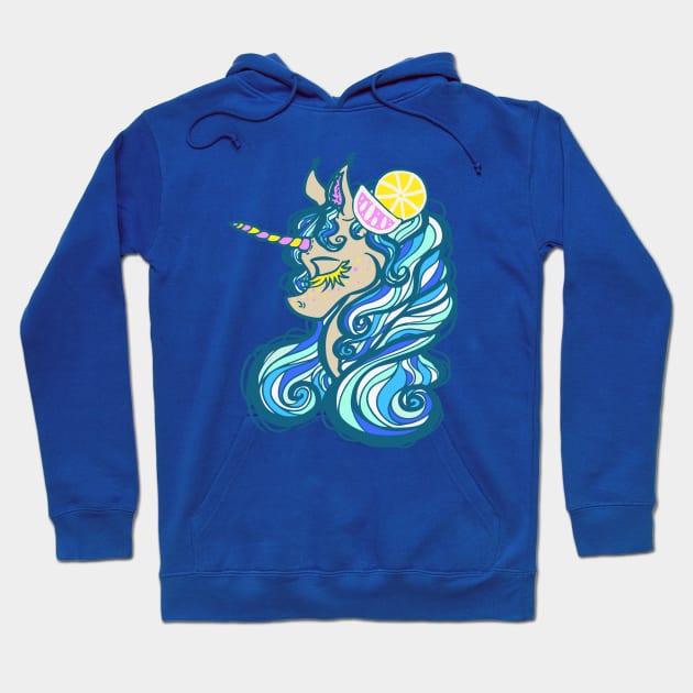 Summer Fun Unicorn Hoodie by Jan Grackle